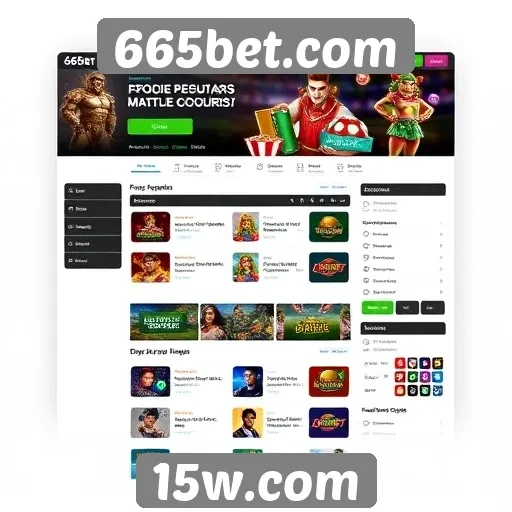 Análise da interface do usuário do site 665bet